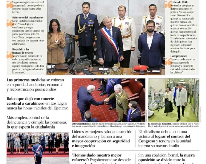 Chile inicia nueva etapa política con la investidura de José Antonio Kast