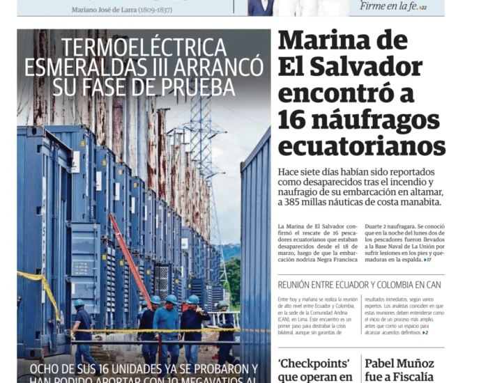 Crisis carcelaria, náufragos y dilema fiscal marcan la agenda en Ecuador