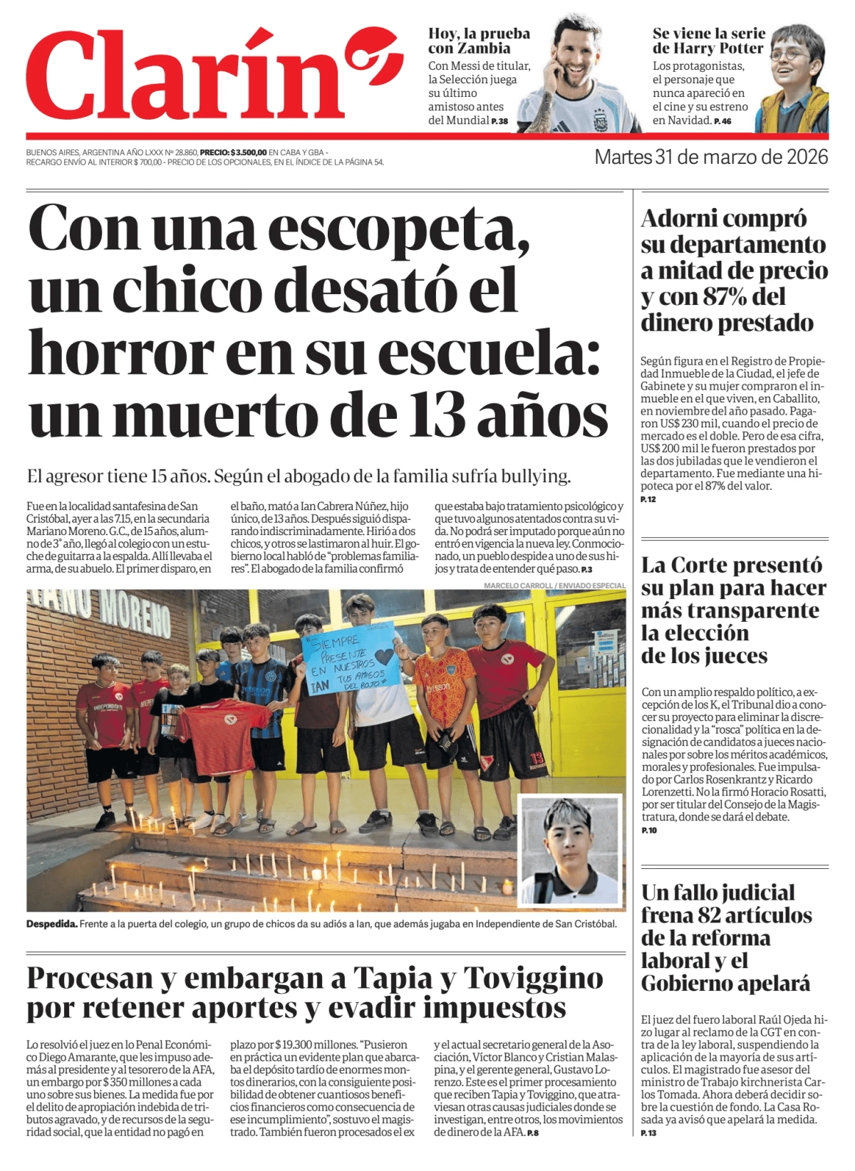 Crisis de seguridad escolar y tensión política marcan la agenda en Sudamérica