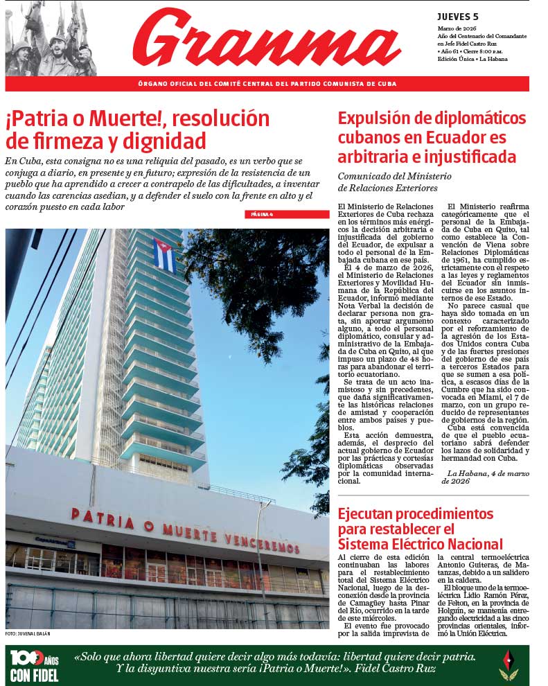 Cuba califica de arbitraria la expulsión de su personal diplomático en Ecuador