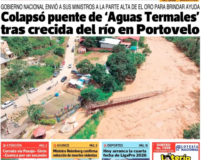 Ecuador bajo emergencia: 20 provincias en alerta por intensas lluvias y desbordamientos