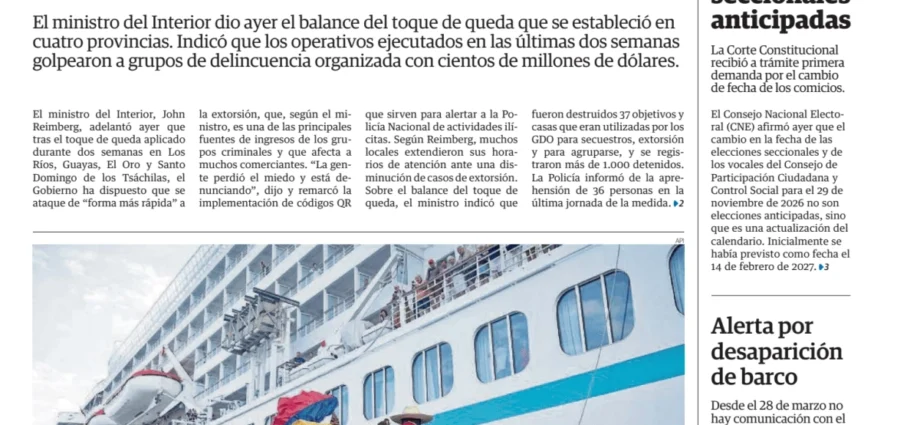 Ecuador refuerza seguridad y ajusta calendario electoral ante desafíos climáticos