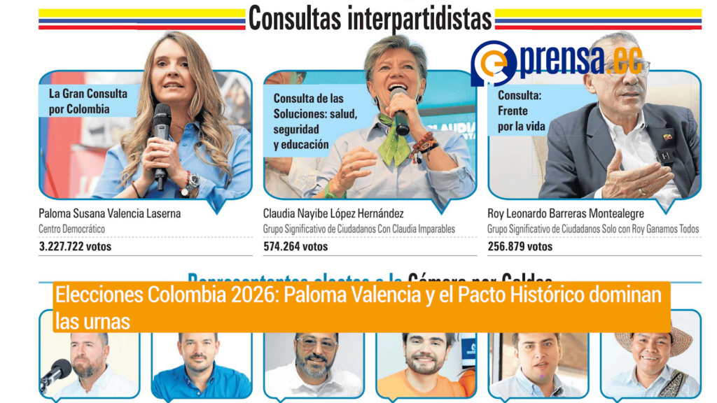 Elecciones Colombia 2026: Paloma Valencia y el Pacto Histórico dominan las urnas
