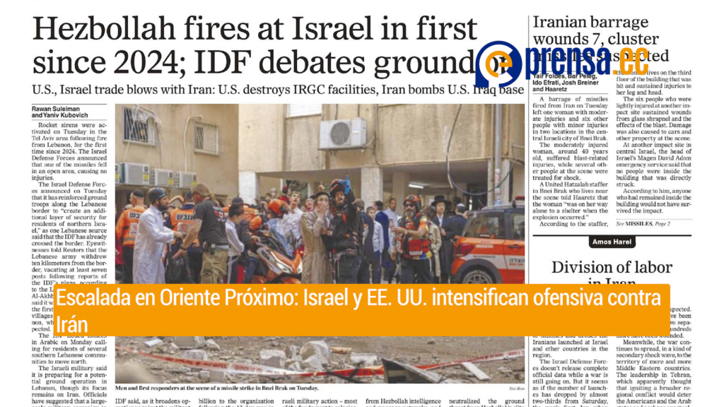 Escalada en Oriente Próximo: Israel y EE. UU. intensifican ofensiva contra Irán