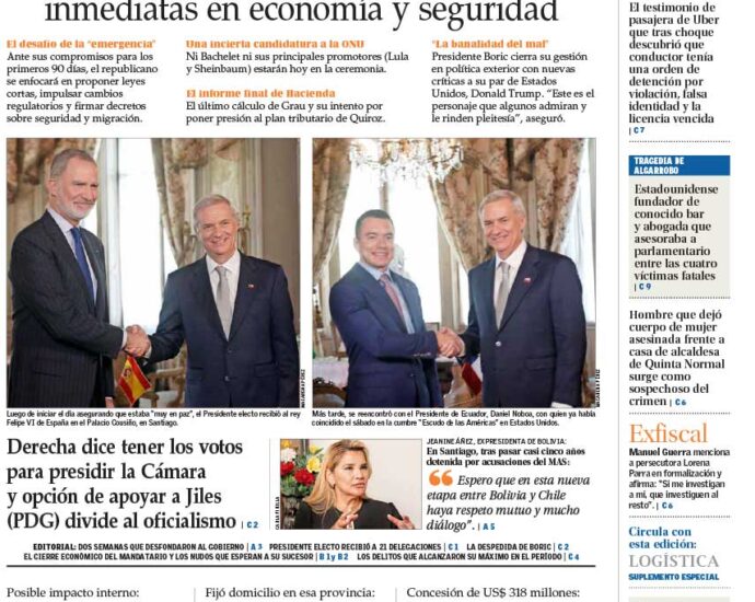 José Antonio Kast asume la presidencia de Chile con urgencias en seguridad