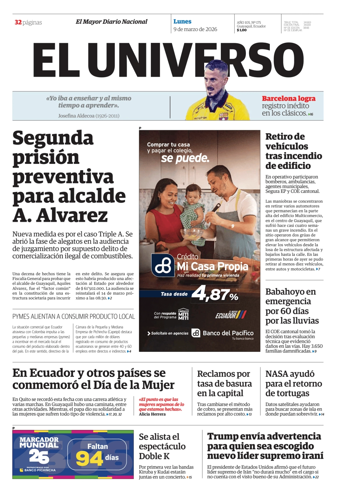 Noboa y Trump sellan alianza de seguridad mientras Aquiles Álvarez enfrenta nueva prisión