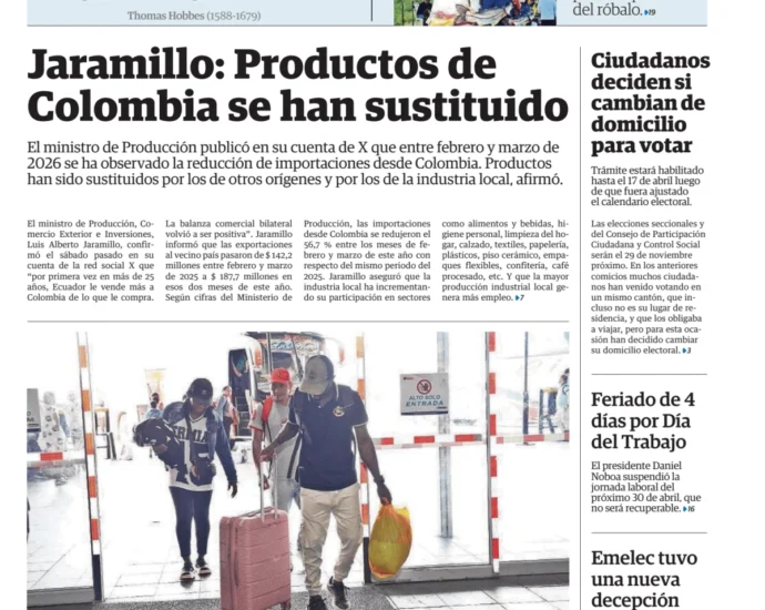 Balanza comercial con Colombia alcanza superávit tras repunte de exportaciones