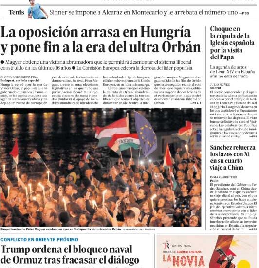 Cambio de ciclo político en Hungría y crisis geopolítica en Ormuz