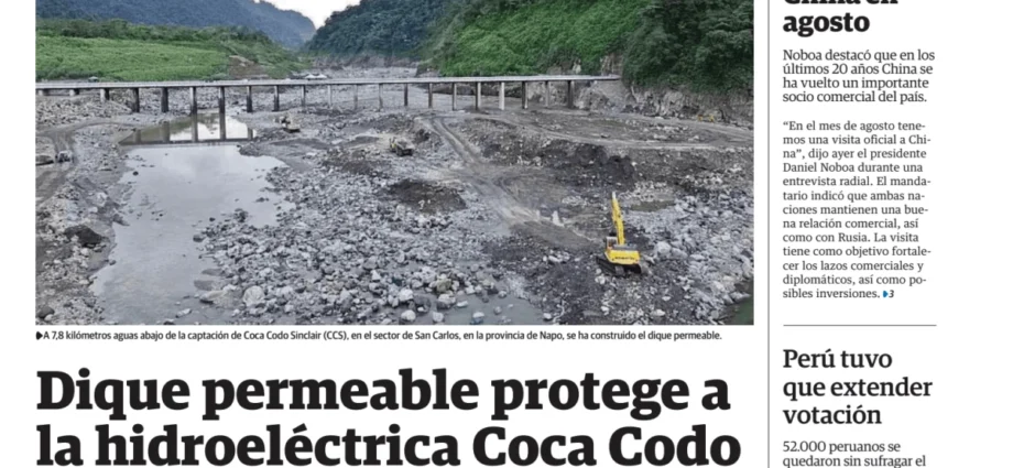 Crisis climática e infraestructura marcan la agenda nacional en Ecuador