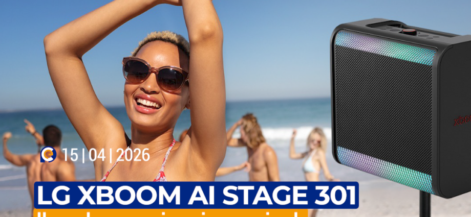 LG xboom AI Stage 301 lleva la experiencia musical a la playa con potencia y versatilidad