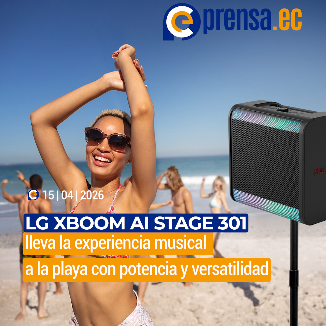 LG xboom AI Stage 301 lleva la experiencia musical a la playa con potencia y versatilidad