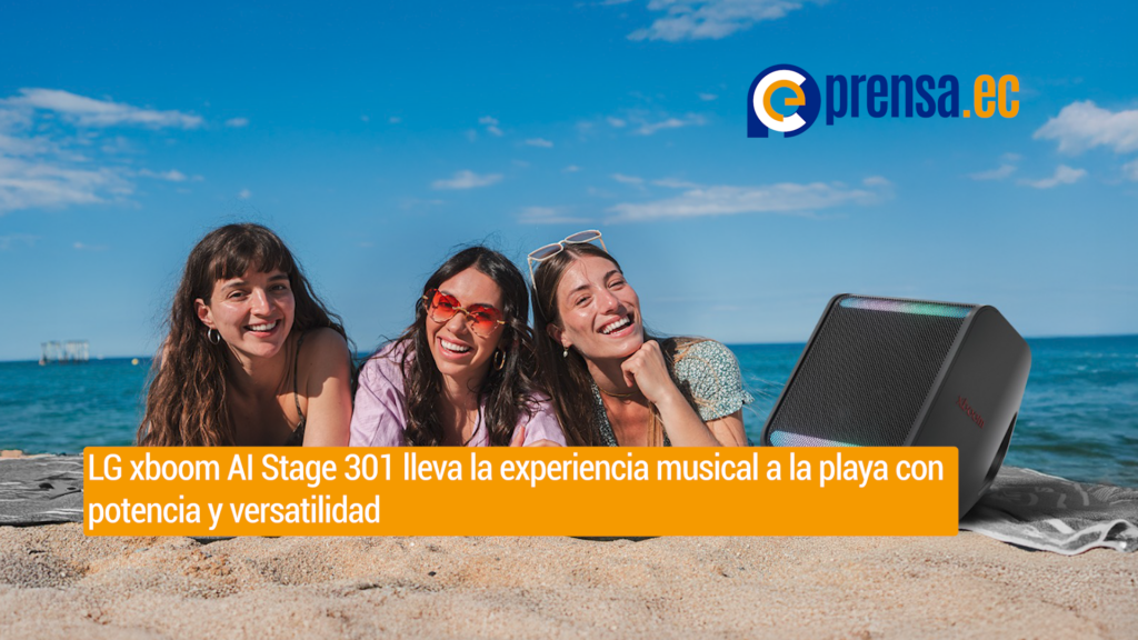 LG xboom AI Stage 301 lleva la experiencia musical a la playa con potencia y versatilidad