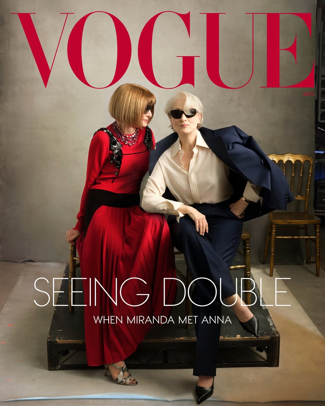 Meryl Streep y Anna Wintour protagonizan histórica portada de la revista Vogue