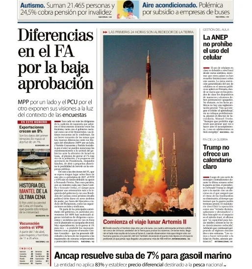 Misión Artemis II y tensiones políticas marcan la agenda en América Latina