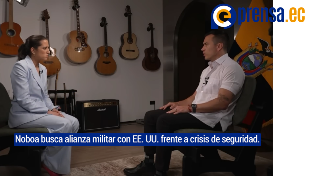 Noboa busca alianza militar con EE. UU. frente a crisis de seguridad.