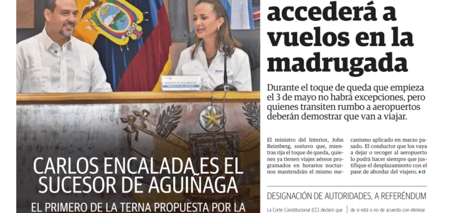 Nuevo toque de queda en Ecuador: restricciones y aval para referéndum constitucional