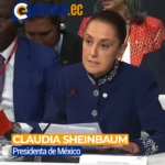 Sheinbaum defiende soberanía y justicia social en Cumbre por la Democracia