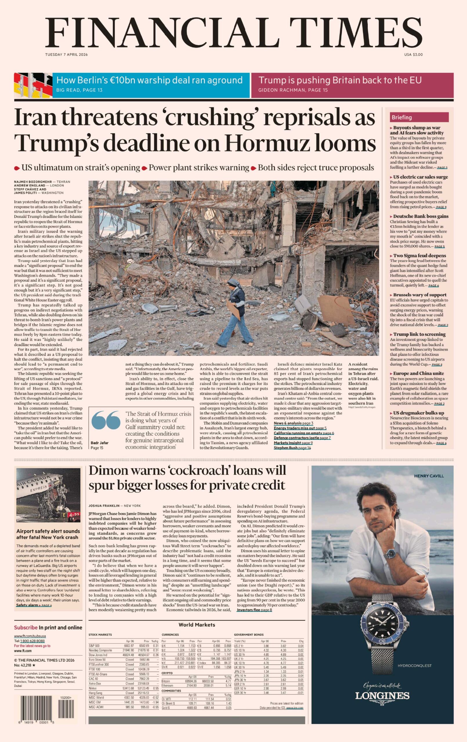 Tensión global por ultimátum de EE. UU. ante rechazo de tregua de Irán