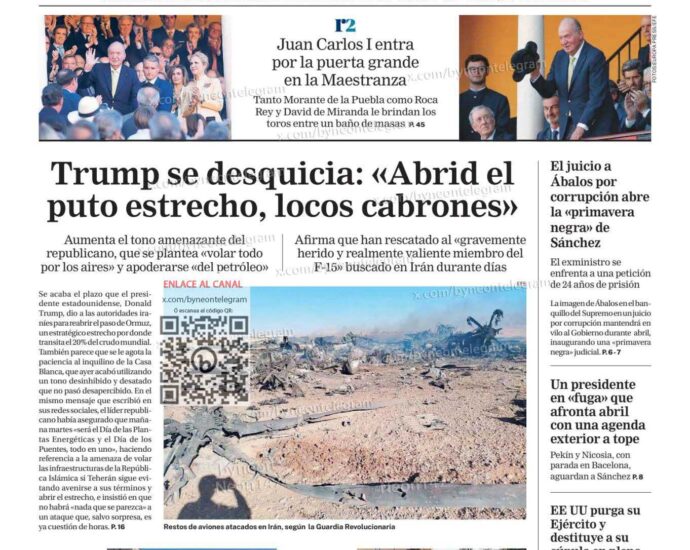 Trump lanza ultimátum a Irán tras el rescate de un aviador estadounidense