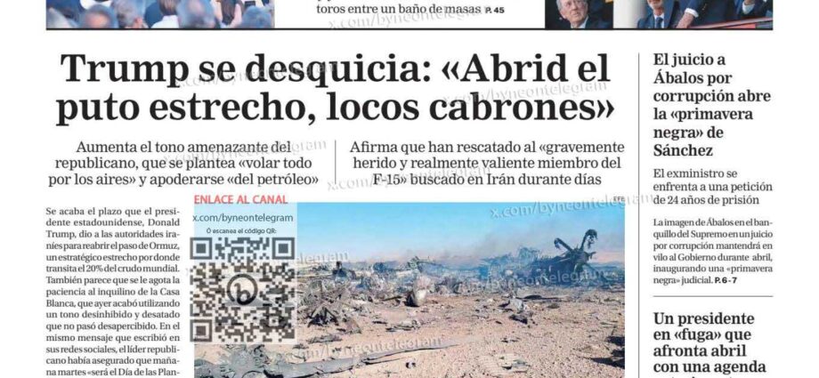 Trump lanza ultimátum a Irán tras el rescate de un aviador estadounidense