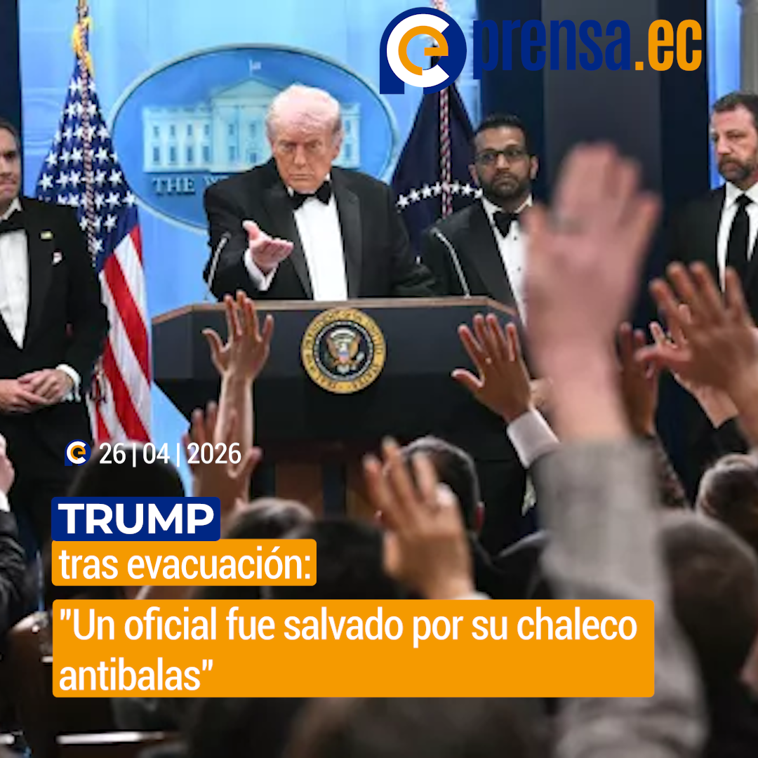 Trump tras evacuación: "Un oficial fue salvado por su chaleco antibalas"
