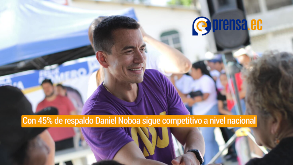 Daniel Noboa sostiene un 45% de imagen positiva ante la opinión pública