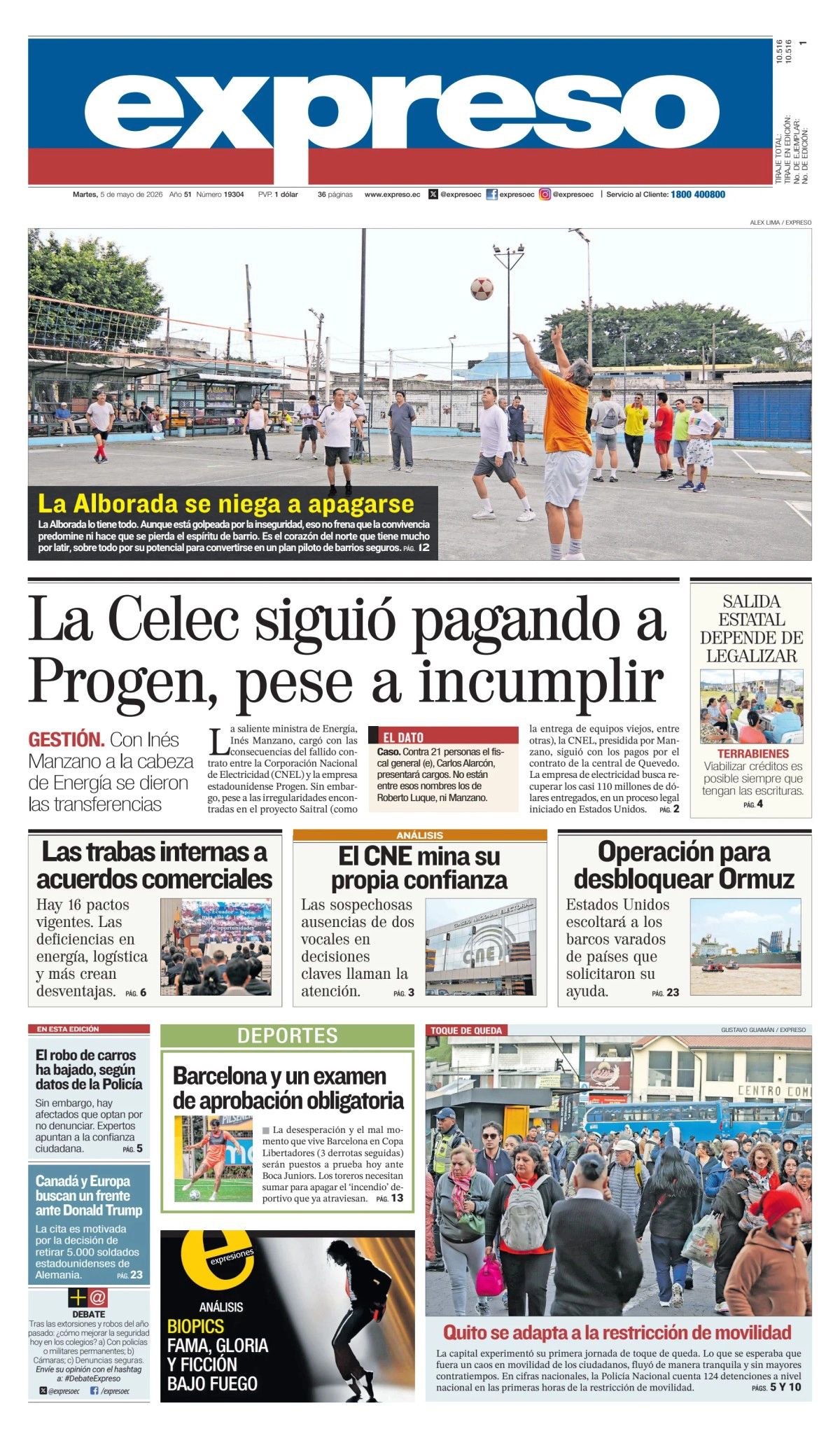 Crisis de seguridad y restricciones de movilidad marcan la agenda en Ecuador