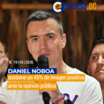 Daniel Noboa sostiene un 45% de imagen positiva ante la opinión pública
