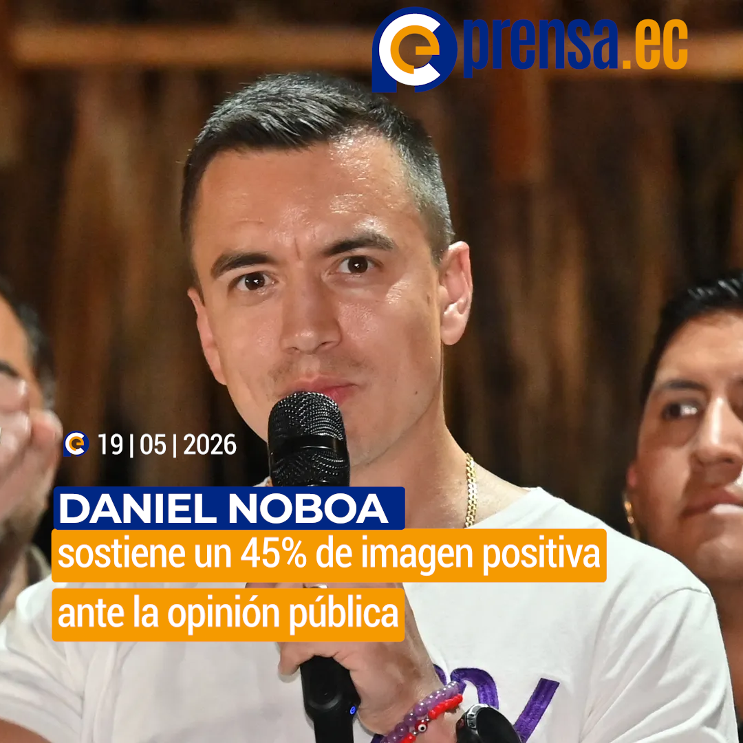Daniel Noboa sostiene un 45% de imagen positiva ante la opinión pública